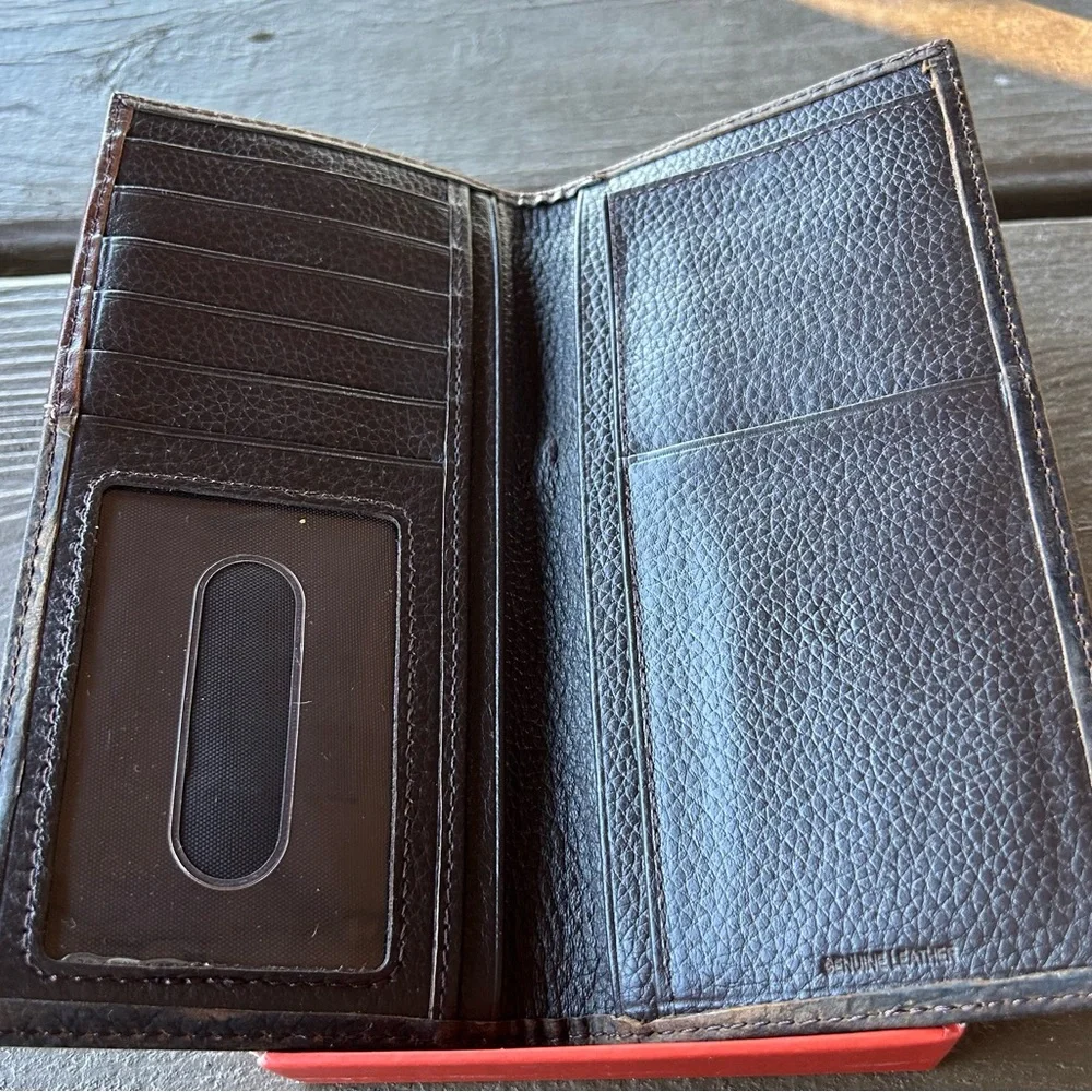 Roper‎ Check Book Wallet Genuine Leather New With Tags